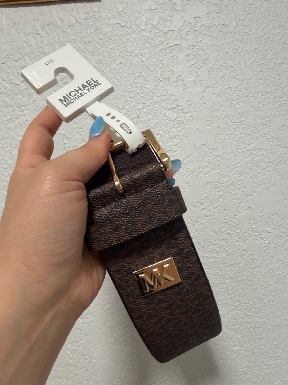 Brown Michael Kors belt with Gold Buckle